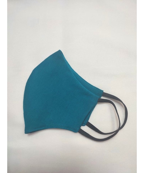 Maska ochronna z bawełny wielorazowego użytku - szmaragdowa